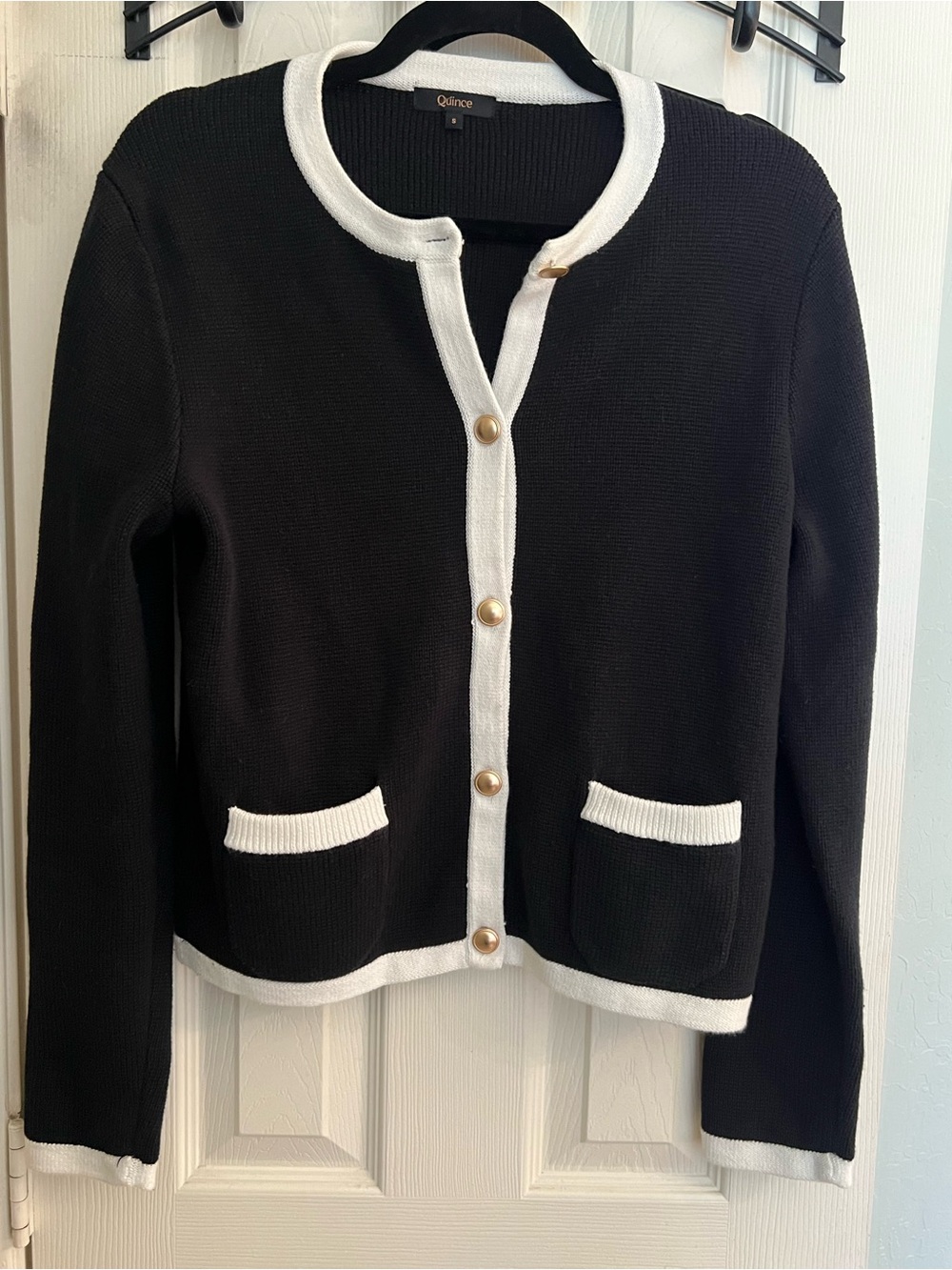 Quince organic cotton cardigan small